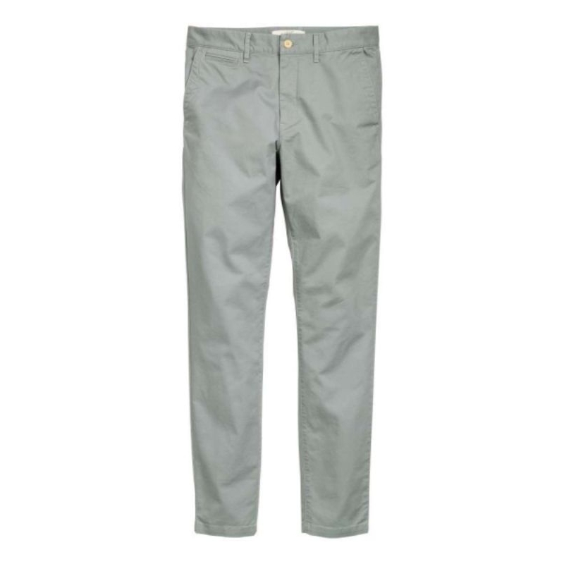 Celana Chinos Slimfit H&M Logg Original Limited Edition Celana Chinos Abu Size 34 Pria Slim