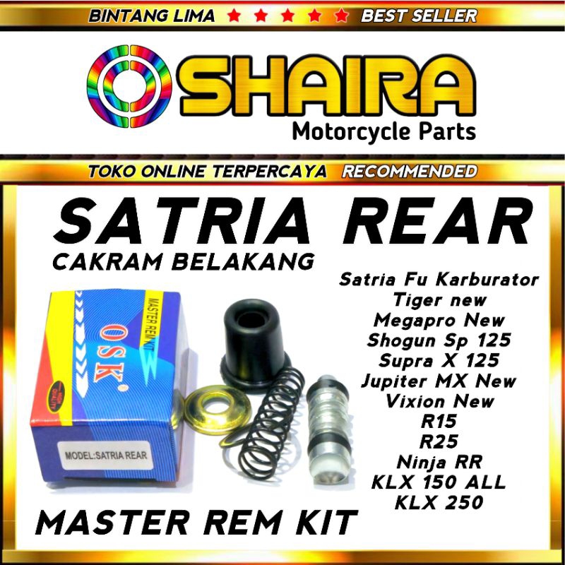 MASTER KIT SATRIA FU/SEAL MASTER REM BELAKANG SATRIA FU/SUPRA X 125/MEGAPRO NEW SEAL MASTER REM BELA