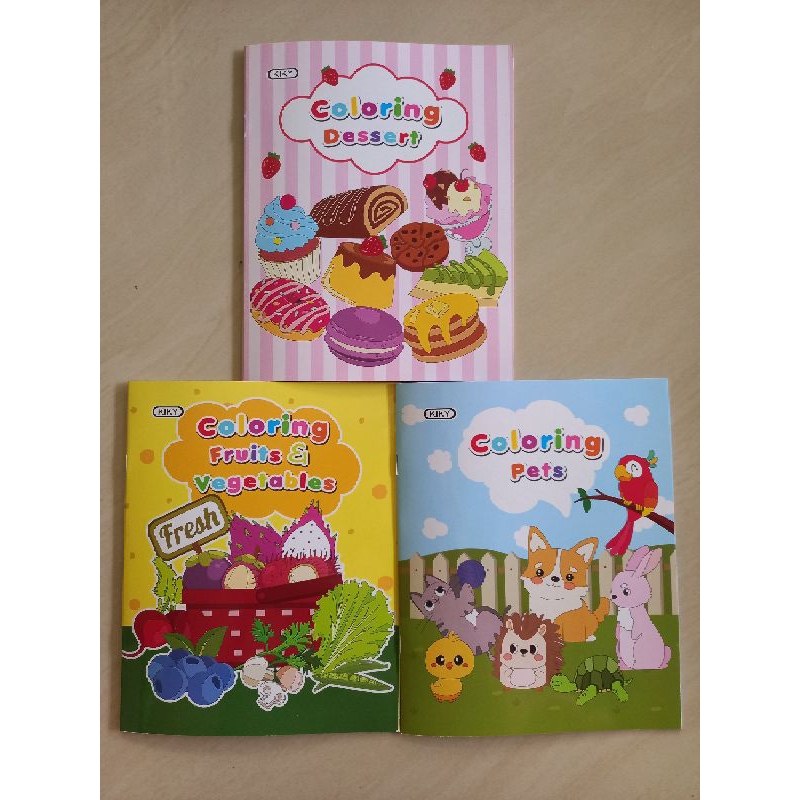 

Buku Mewarnai Untuk Anak Seri Binatang Sayuran Buah Buahan Dessert Best Seller