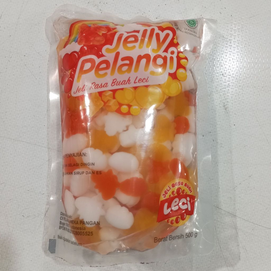 

Jelly Pelangi Rasa Buah Leci 500 gram