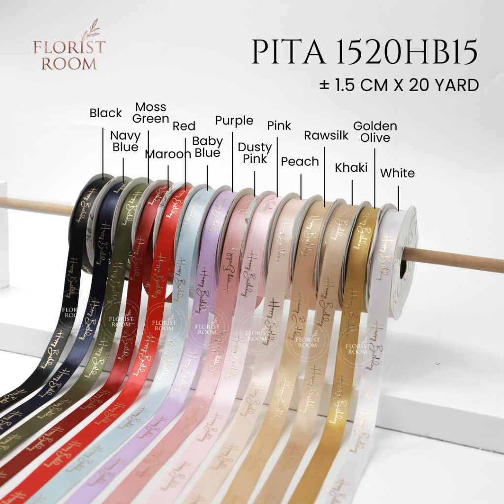 

Pita 1520HB15 ±1.5cm x 20yard - Pita Happy Birthday