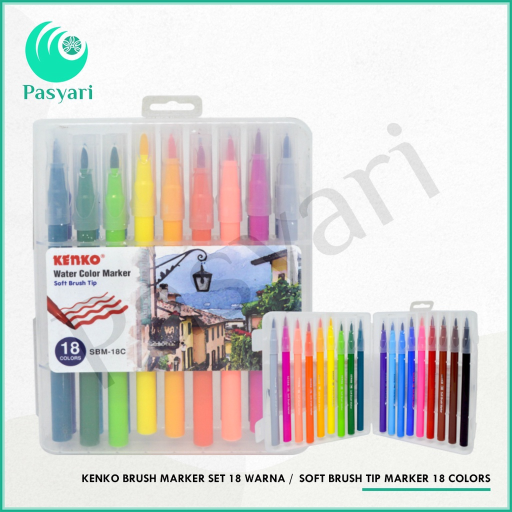 

Kenko Brush Marker Set 18 Warna / Soft Brush Tip Marker 18 Colors