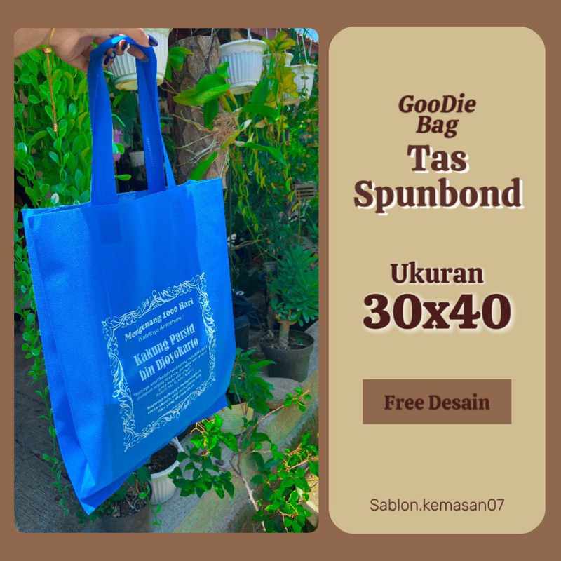 

Tas Spunbond 30x40x8 Press SABLON COSTUM BRAND ATAU ACARA