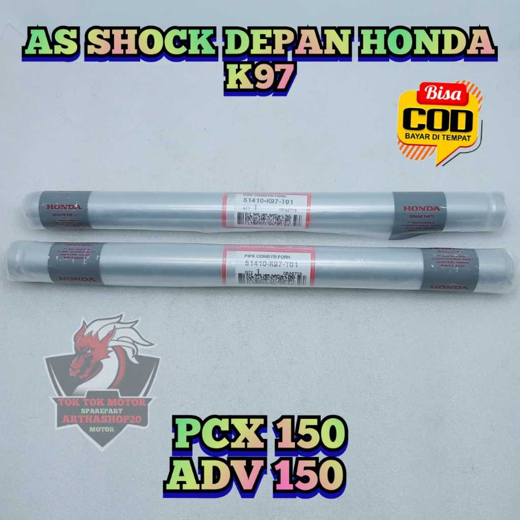 AS SHOCK DEPAN K97 ( 2 BATANG ) ASLI ORIGINAL HONDA PCX 150 , ADV 150 Pipa sok shock sock shok sepas