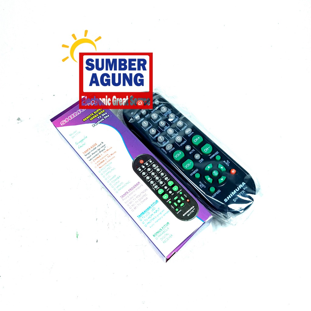 Remot TV Universal Shimura SH77TR 77 Parabola TV Oke 2in1 Tanpa Kode Merk Lokal Indonesia Tanpa Prog