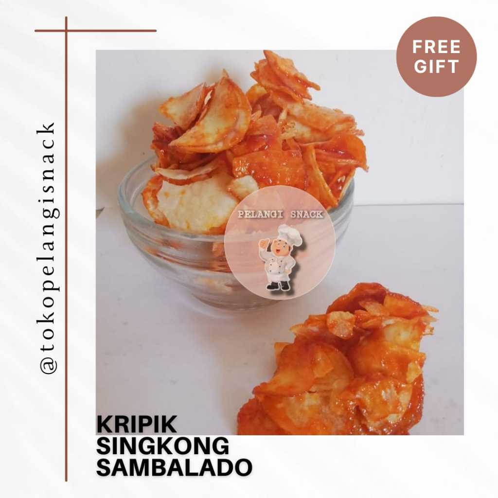 

[250 gr] KERIPIK SINGKONG SAMBALADO PEDAS 250 GR / Keripik Singkong Ting Ting Pedas Sambalado 250 Gram