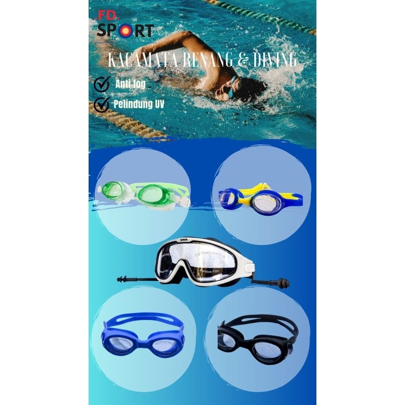 KACA MATA RENANG/DIVING/SELAM ANAK DAN DEWASA