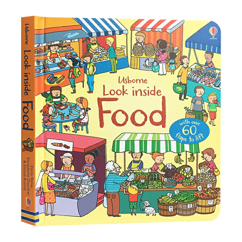 Usborne LOOK INSIDE FOOD Buku Impor edukasi children education book Hardbook Boardbook Import Book