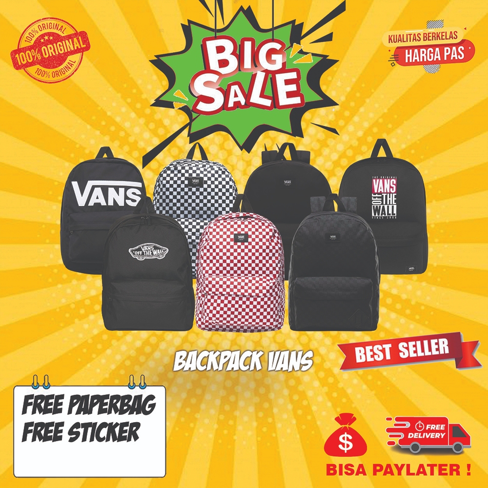 BACKPACK VANS | TAS GENDONG | TAS VANS | RANSEL | TAS LAPTOP