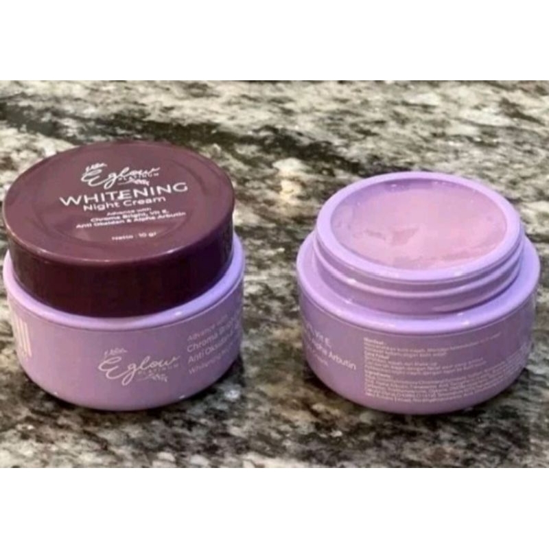 Night Cream whitening Eglow Platinum Ecer