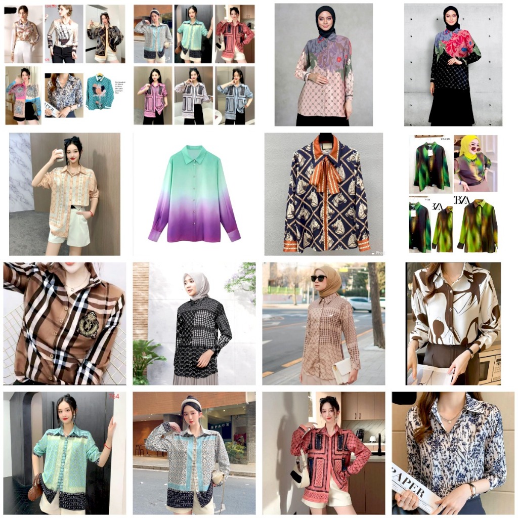 JL5872 kemeja fashion banyak motif bahan super adem CT256/CT257/CT258/CT259/CT260/CT264