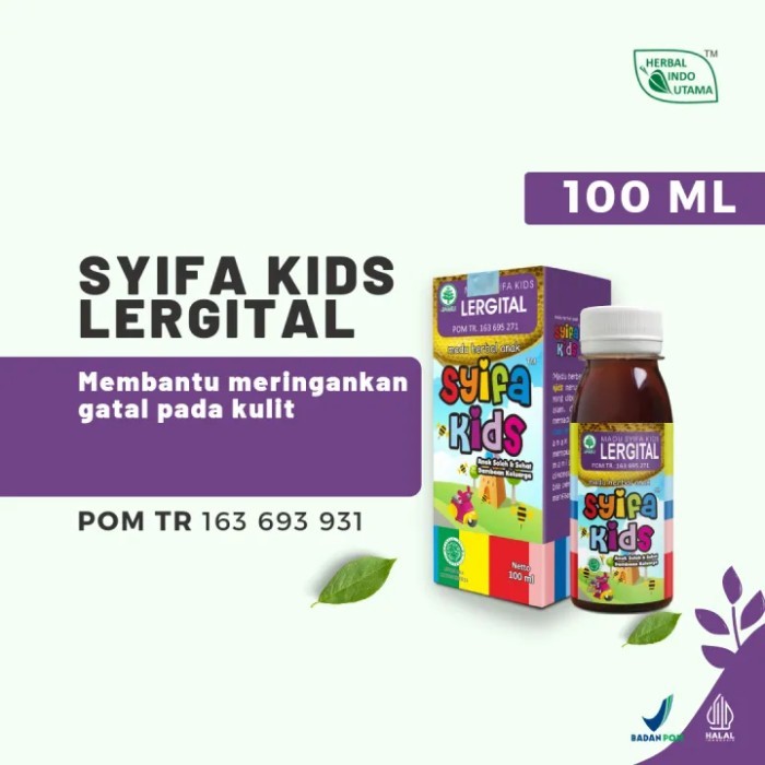 

HERBAL Syifa Kids Lergital | MEMBANTU MERINGANKAN ALERGI PADA ANAK | HERBA INDO UTAMA