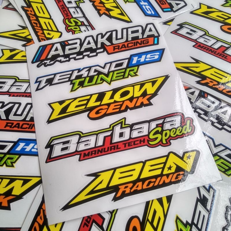 stiker barbara speed terbaru  stiker racing  stiker herex stiker bengkel  stiker balap tinggal pasan