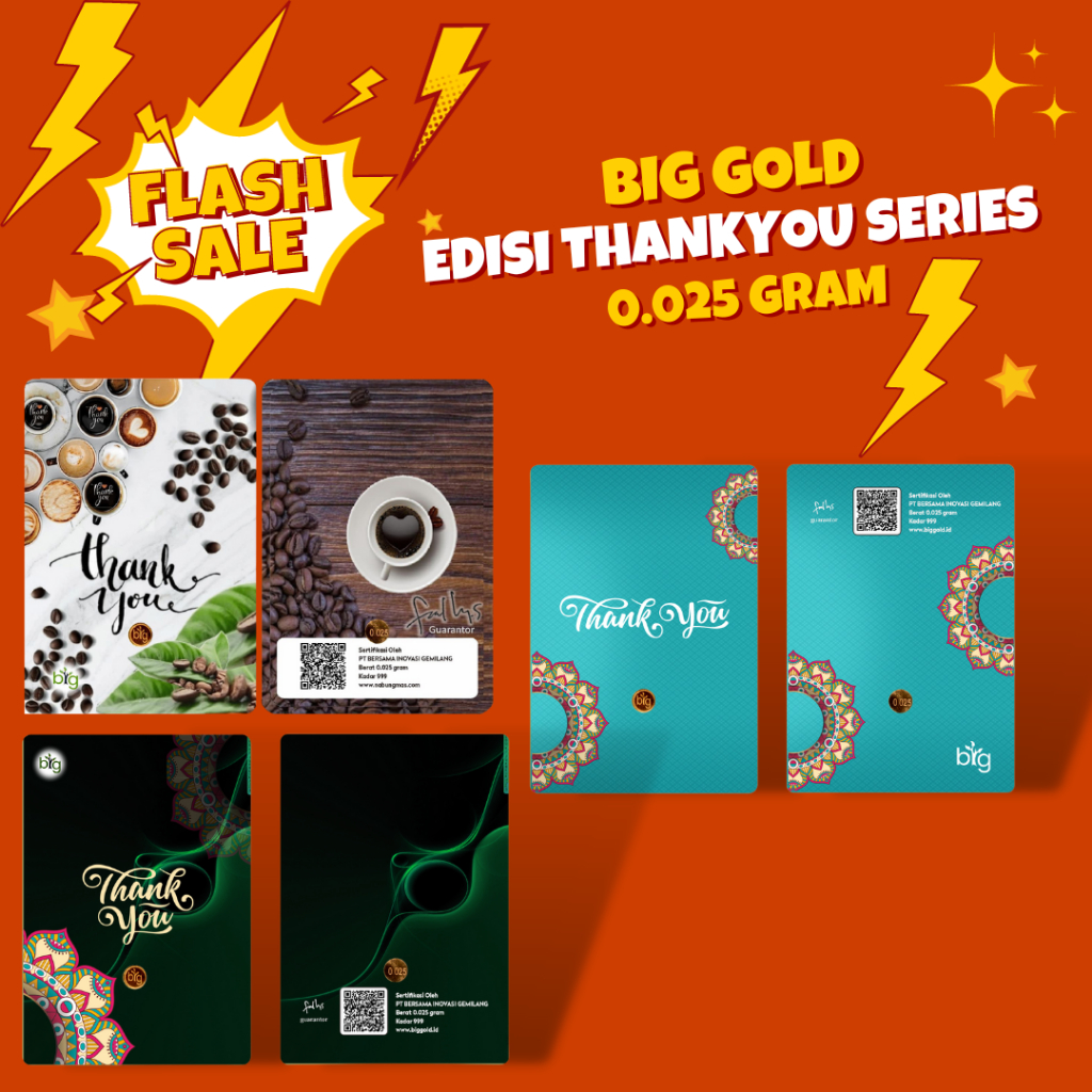 FLASH SALE Logam Mulia/BIG GOLD 0.025 gram edisi Thankyou Series