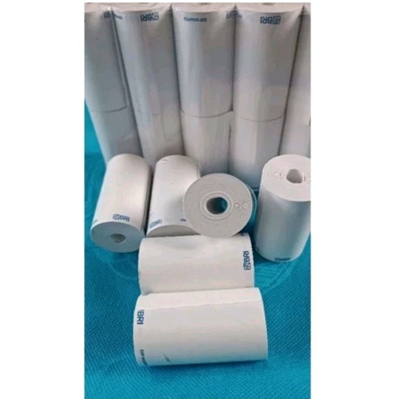 

Kertas struk thermal logo bri 57/58x33mm paket termurah 10roll