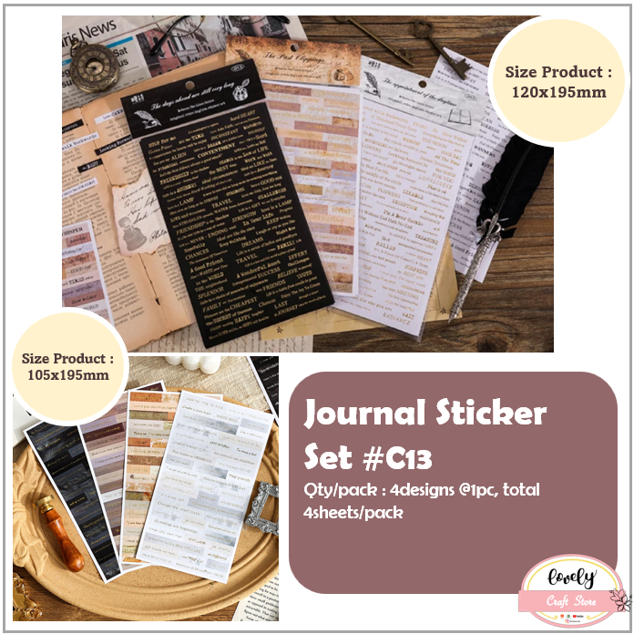 

LovelyCraftStore | C13 Deco Sticker Journaling Decoration Sticker Pack Stiker Kertas Wishes Greetings Words untuk Bujo, Scrapbook, etc DIY Deco Sticker Planner Journal Scrapbook