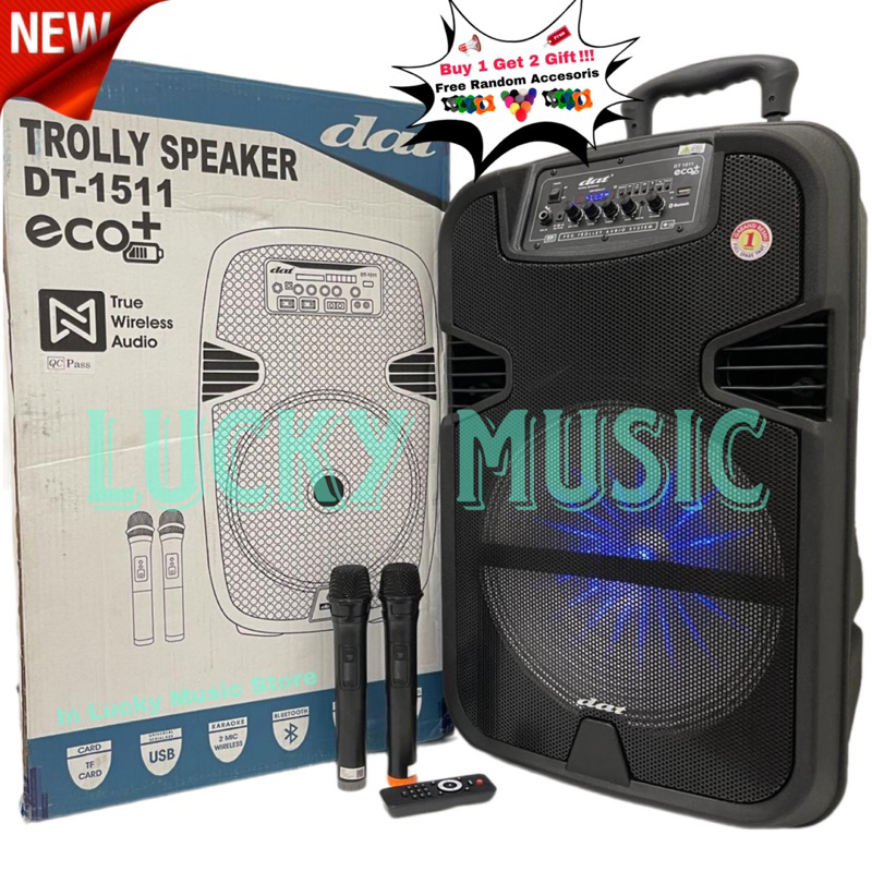 Speaker Portable Dat 1511 Aktif 15 Inch Original Dat1511 Get Gift Random