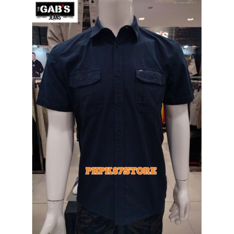 Kemeja pendek pria original merek gabs jeans