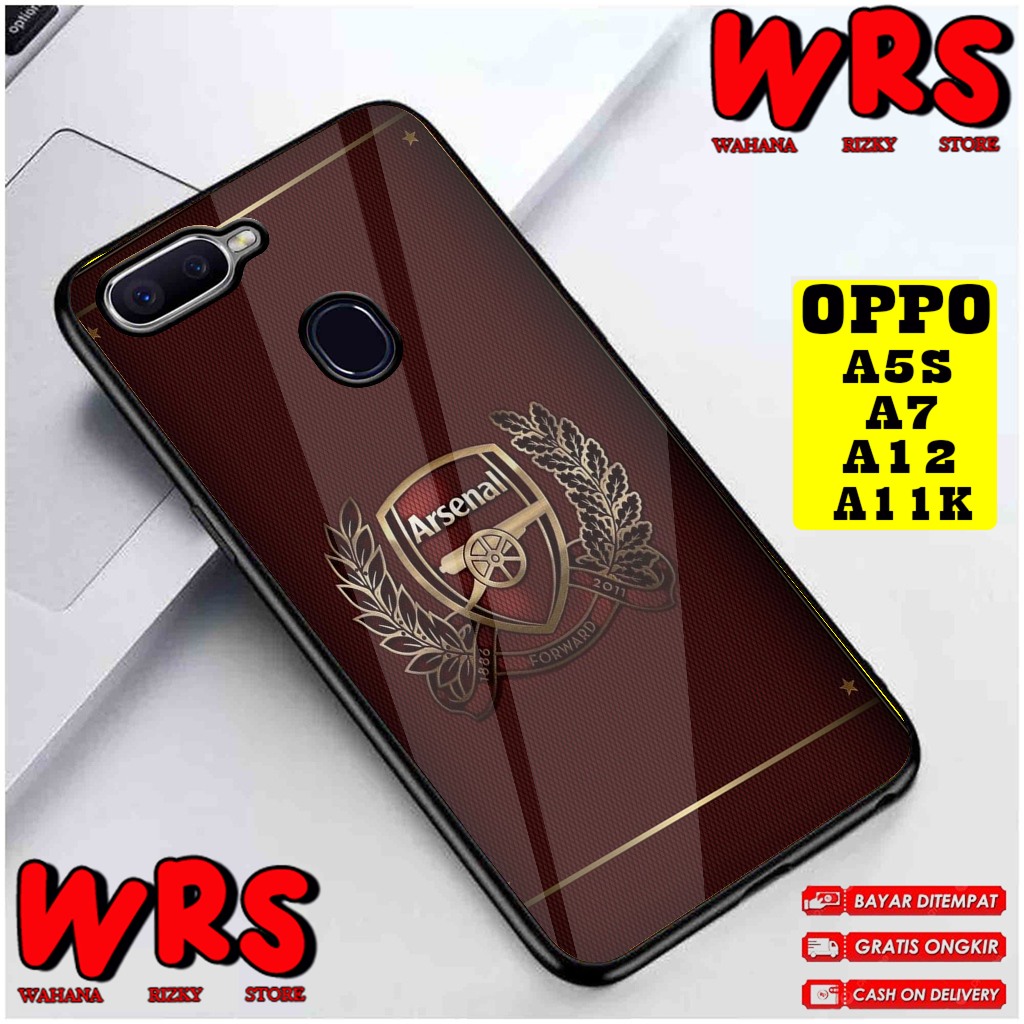 Case  OPPO A3S A1K A5S A7 A11K A12 A5 A9 2020 Motif CLUB BOLA ARSENAL Case Karakter,Anime,Abstrak,Cu