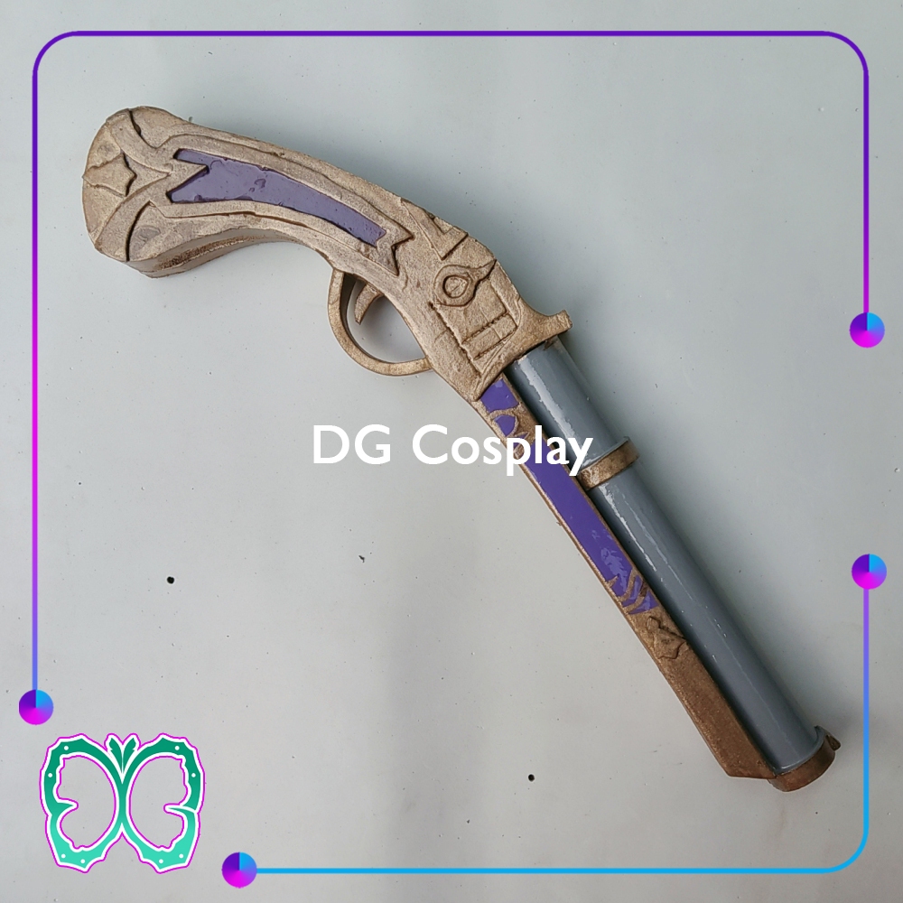 Genshin Impact - Clorinde Cosplay - Pistol Mainan Kayu - Replika properti cosplay