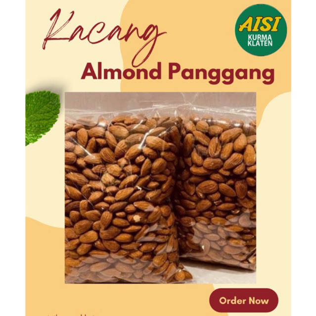 

Kacang Almond Panggang Tanpa Kulit