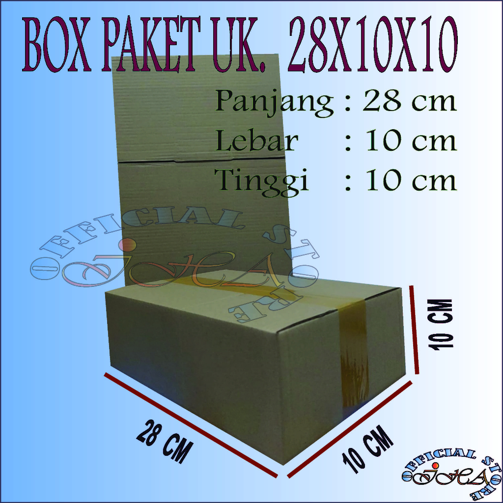 

Kardus packing uk. 28x10x10 Box packaging online murah karton box