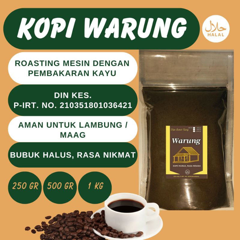 

Kopi Bubuk Warung 1 kg Jenis Robusta Sedap & Murah