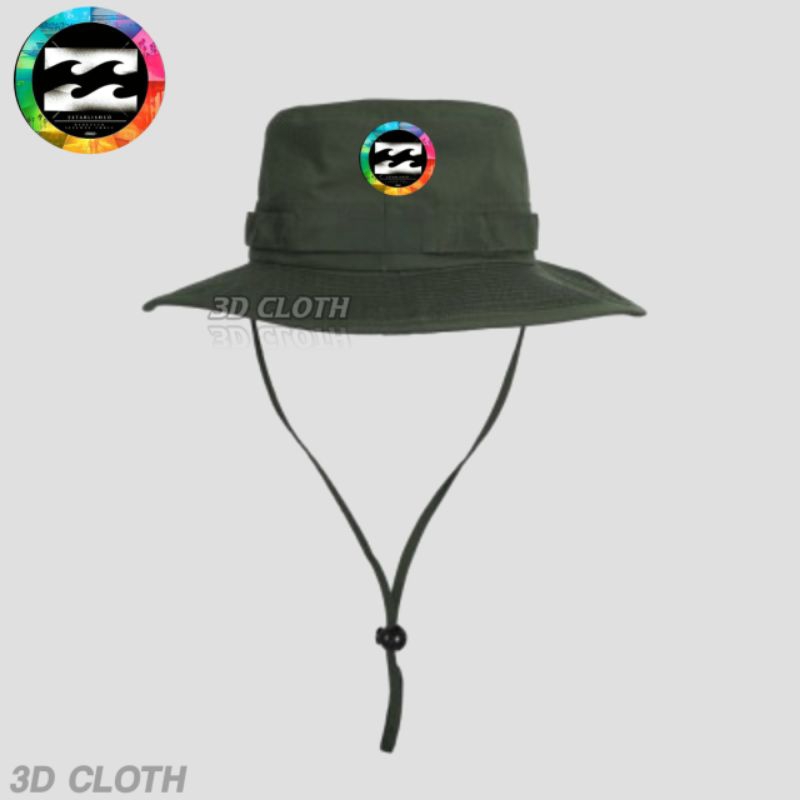 Topi Rimba Billabong Premium - Topi Gunung Outdoor Adventure Hiking Hat - Jungle Hat Pria Wanita Sur