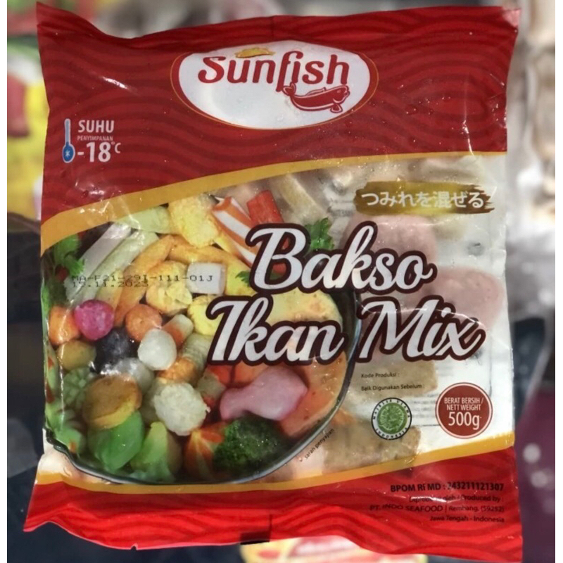 

Sunfish Bakso Ikan Mix 500gr