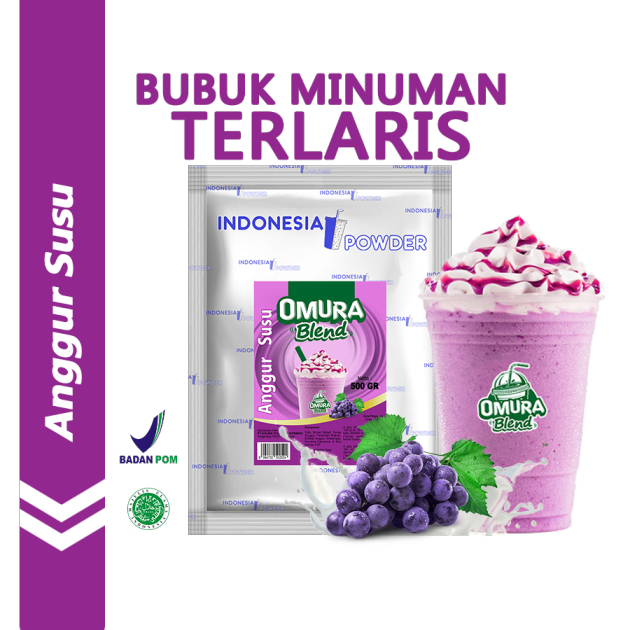 

Anggur Susu 500gr / Bubuk Minuman TERLARIS Merk Omura Blend
