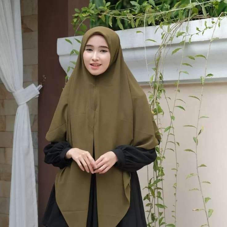 XC26619 Hijab Instant Zipper Segiempat Ziper Polos Resleting Kerudung Instan Segi Empat Resleting Zi