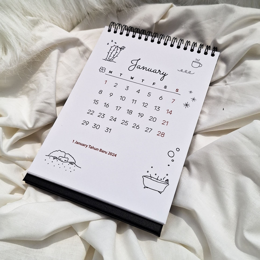 

Kalender Meja Doodle 2025 Aesthetic Premium Quality Spiral