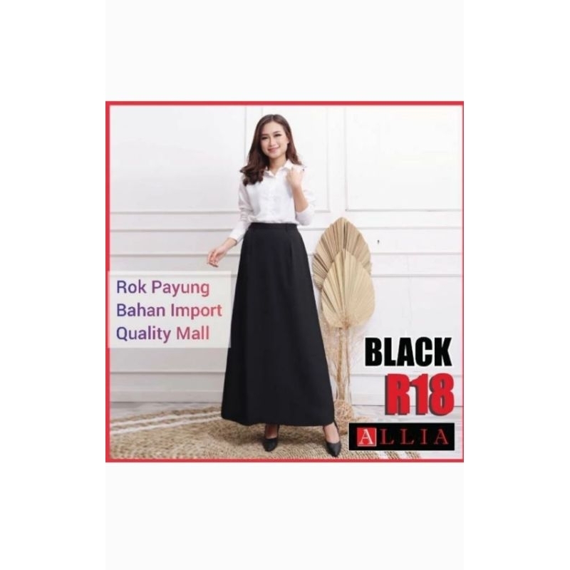 Rok Hitam Panjang Jumbo-Rok Ospek Hitam Panjang