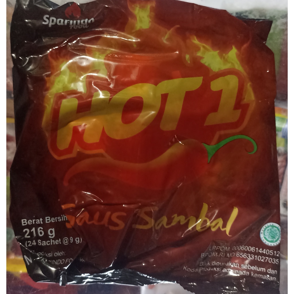 

Hot 1 Saus Cabe Sachet isi 24 pcs