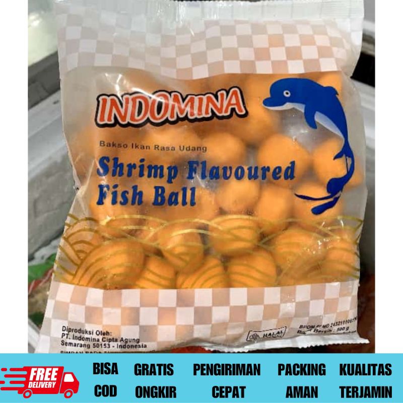 

INDOMINA SHRIMP FISH BALL / BOLA UDANG KEMASAN 600gr