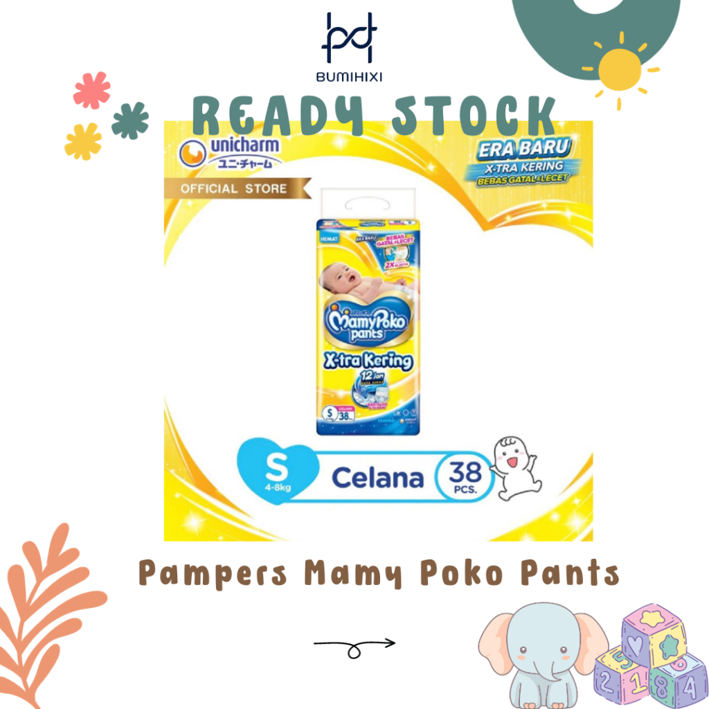 [Ready] Pampers Mamypoko Pants Size S, M, L, XL Popok Bayi | Ada Hadiah Lucu