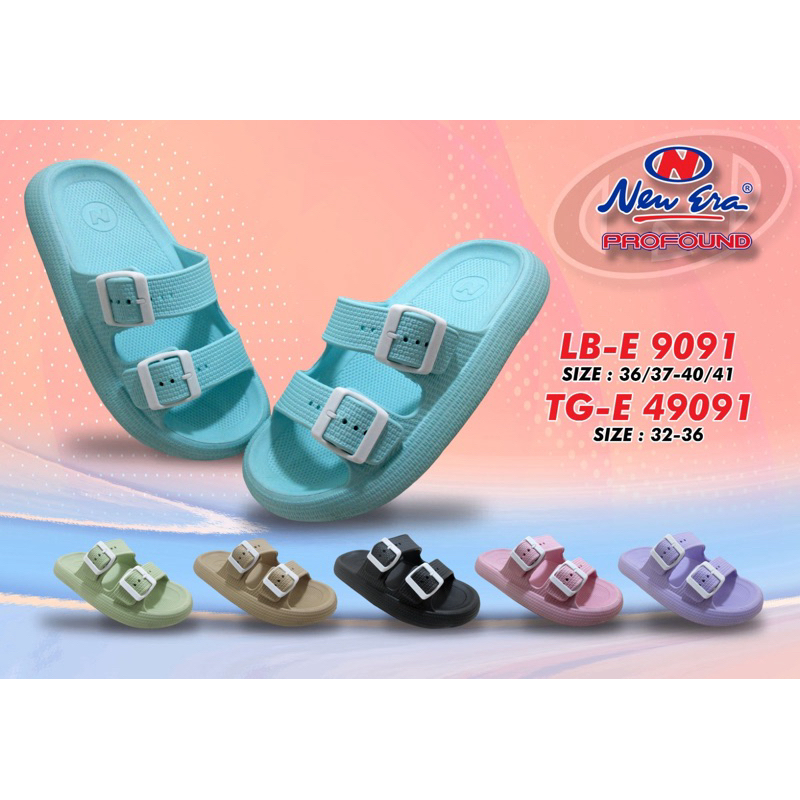 SANDAL SLOP WANITA NEW ERA LB E 9091 SIZE 36/37 - 40/41 100% ORIGINAL BY NEW ERA