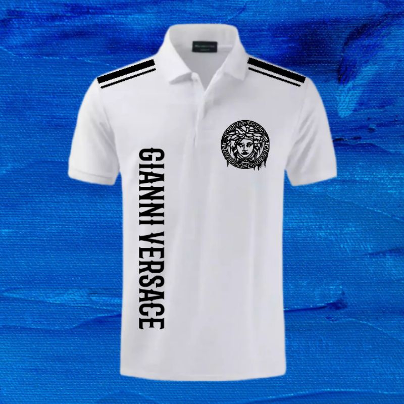 Kaos Kerah Gianni Versace Lengan Pendek Keren
