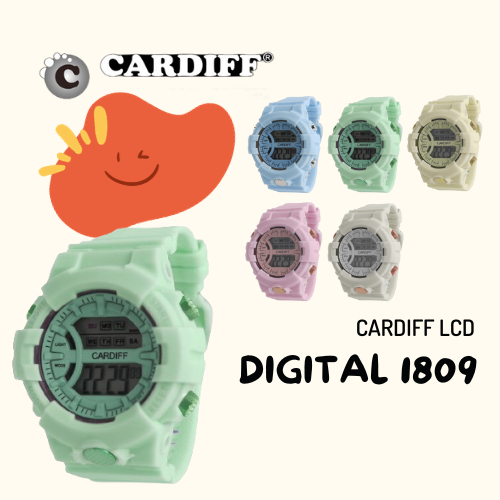 Jam Tangan Anti Air CARDIFF LCD C 1809