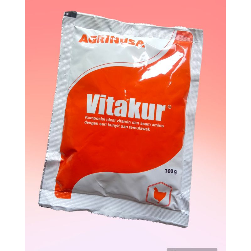 Vitamin Herbal Ayam Serbuk Kunyit Temulawak VITAKUR 100 gr
