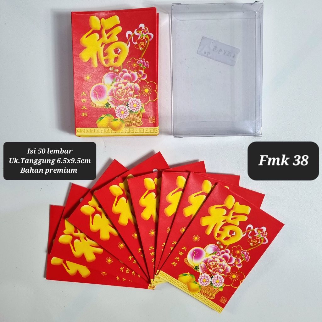 

ANGPAO IMLEK FUK FU ISI 50 LEMBAR FUNG PAU HONGBAO FUK KOTAK MIKA FUKMIKA UKURAN MEDIUM