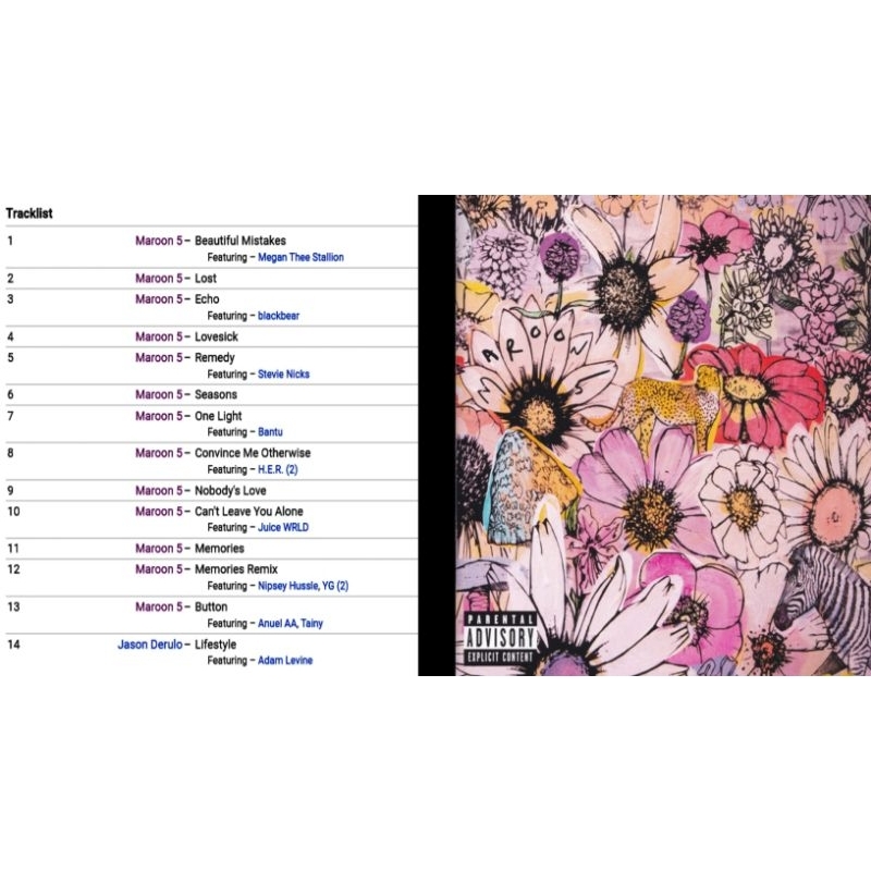 cd maroon 5 jordi 2021