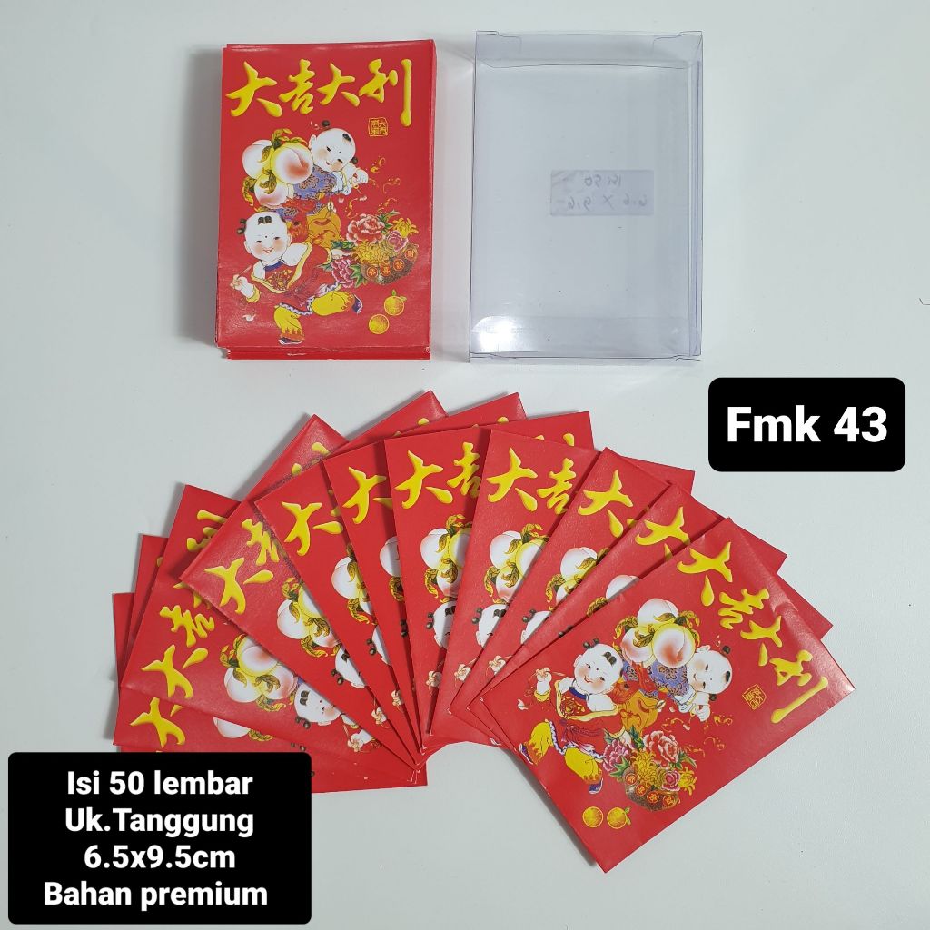 

ANGPAO IMLEK FUK FU ISI 50 LEMBAR FUNG PAU HONGBAO FUK KOTAK MIKA FUKMIKA UKURAN MEDIUM