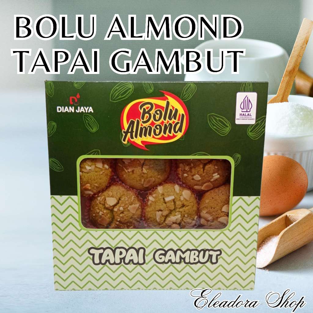 

Bolu Almond Tapai Gambut Dian Jaya - Kemasan Kotak 400 gram - Khas Kalimantan Selatan