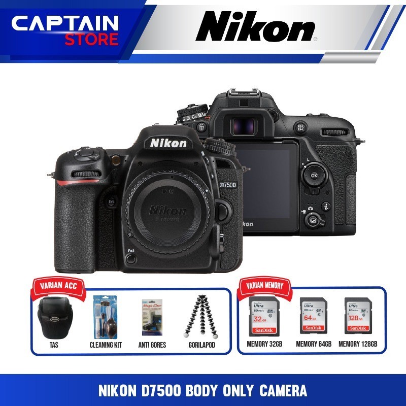 Nikon D7500 Body Only Camera - NIKON D7500 BODY ONLY