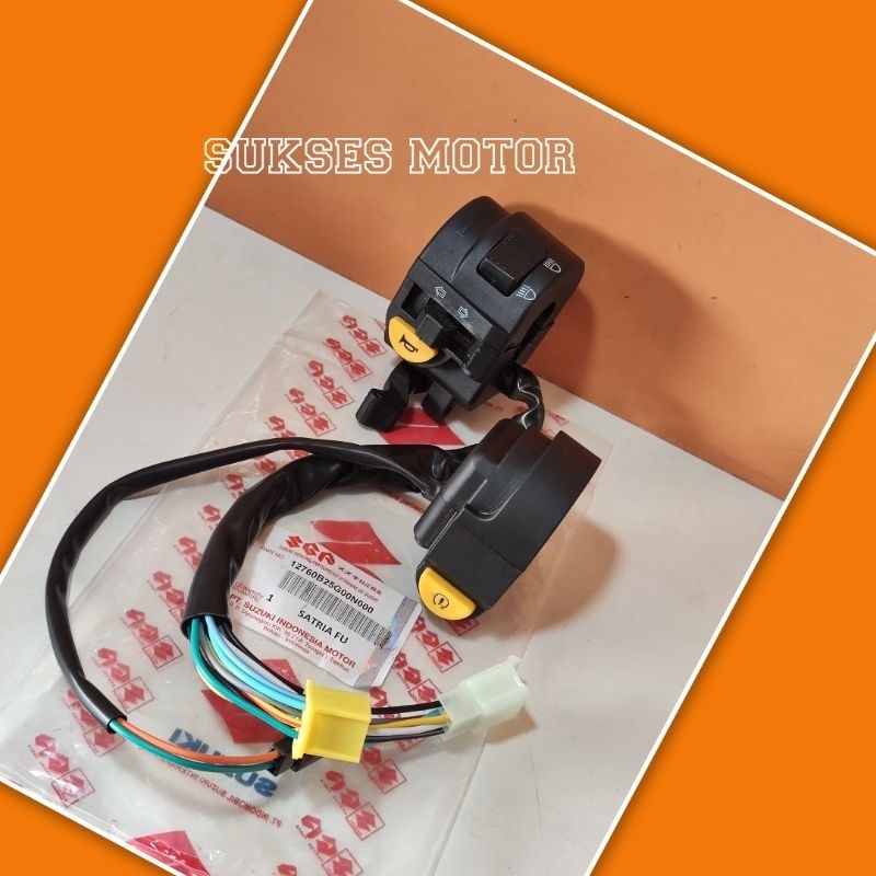 saklar holder set kiri kanan tombol sen - dim - klakson - stater motor suzuki satria fu 150 new