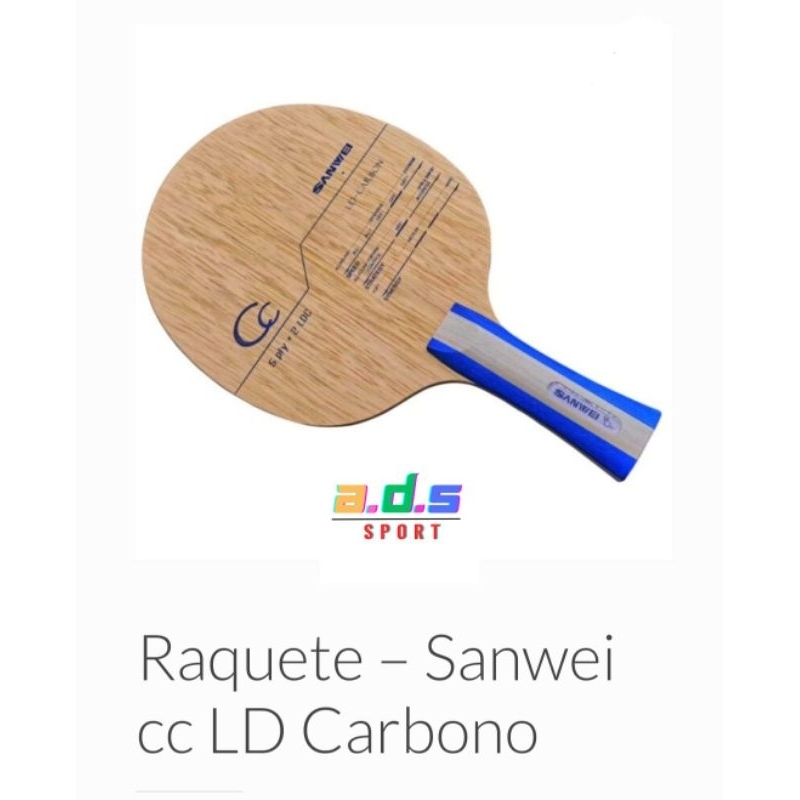 Kayu Sanwei CC LD Carbon kayu blade bet pingpong 100%original