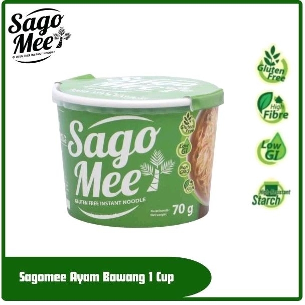 

SAGO MEE CUP AYAM BAWANG MIE INSTAN SAGOMEE ENAK SEHAT GLUTEN FREE