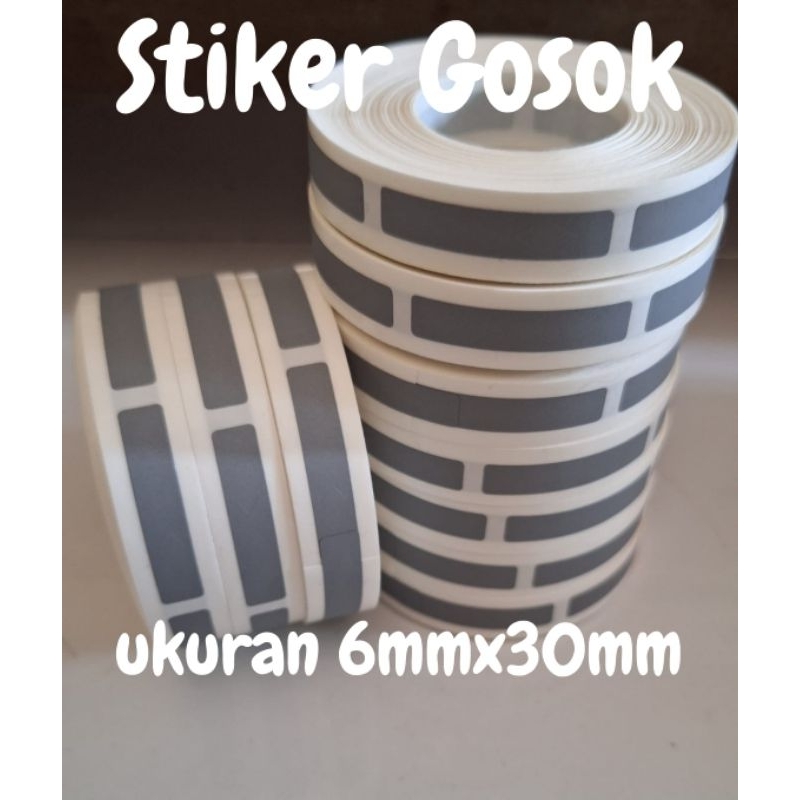 

Stiker Gosok penutup Voucher Ukuran 6mmx30mm
