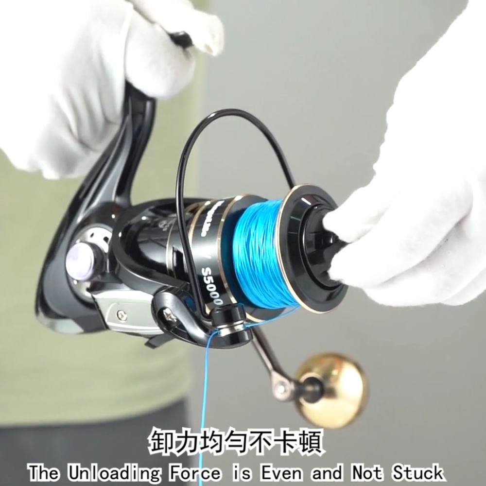 BingoLife Gulungan Pancing Hitam Reel Pancing Murah 5.2:1 Gear Ratio Logam Fishing Reel Untuk Spinni